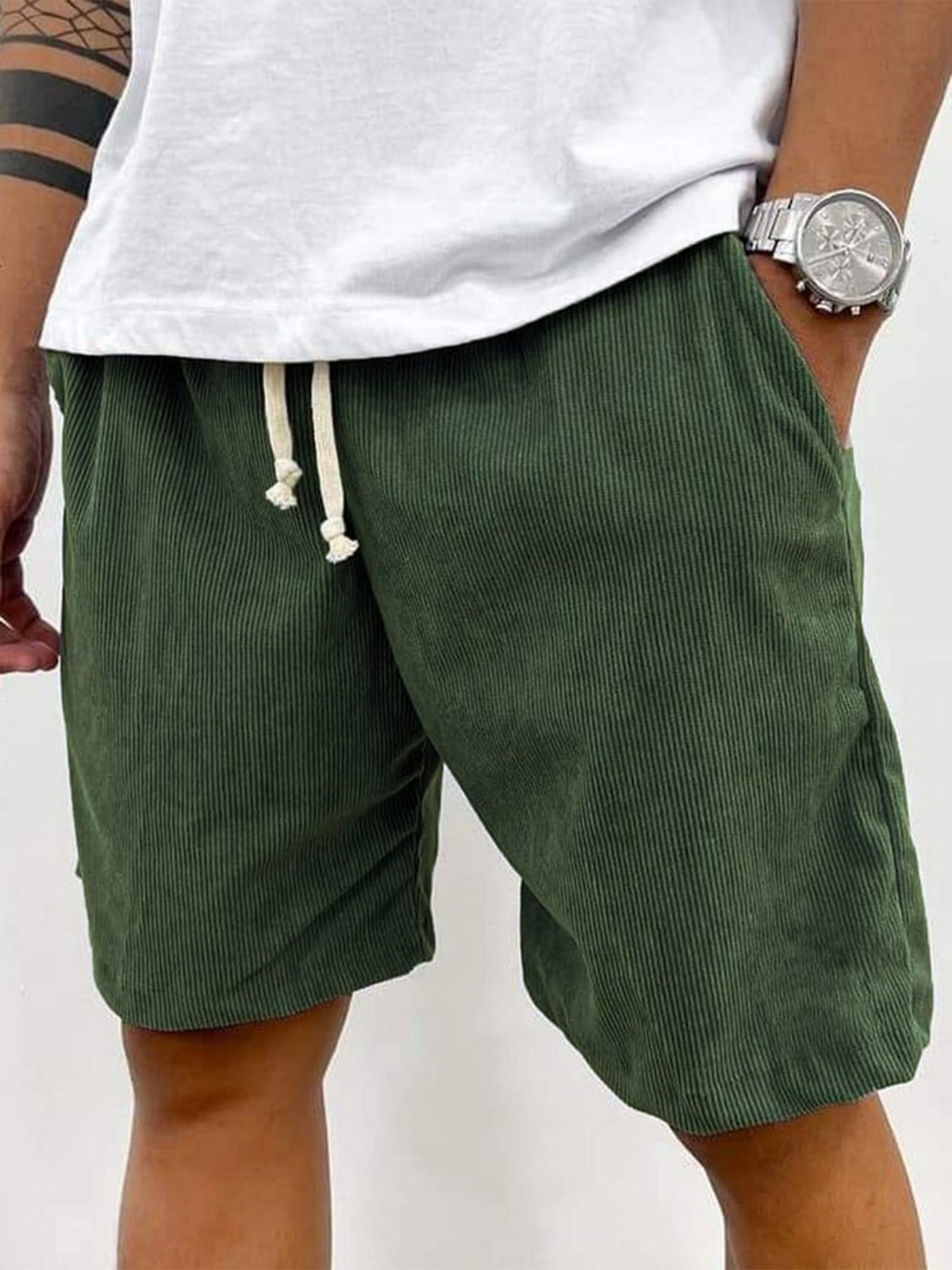 IvyShape Fashion | Men's Casual Drawstring Cord Shorts