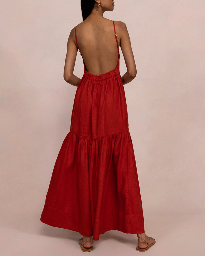 Backless Vacation Dress