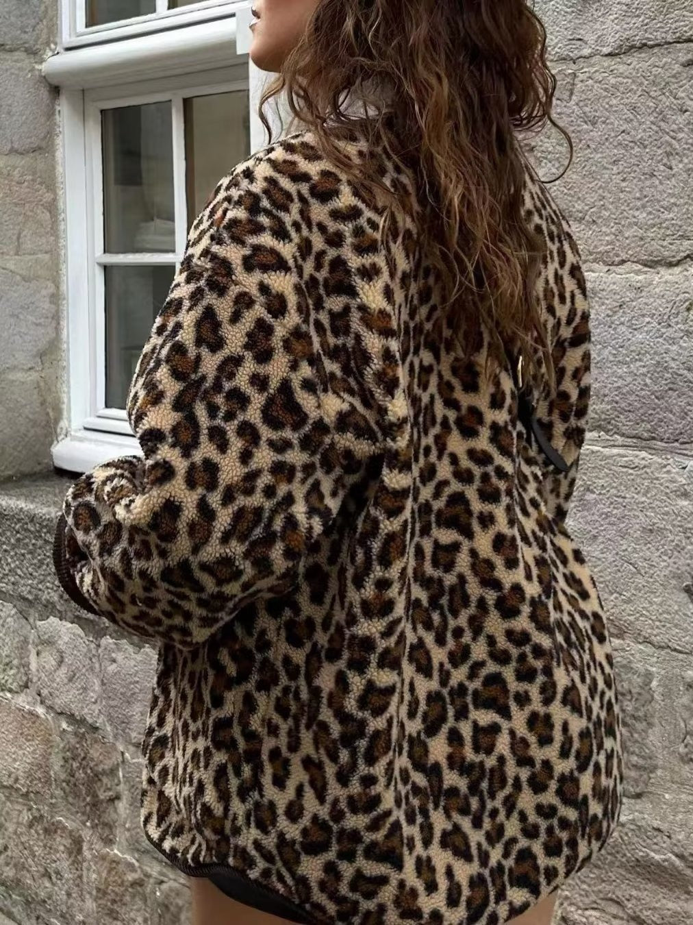 Ivyshape | Leopard Print Loose Jacket