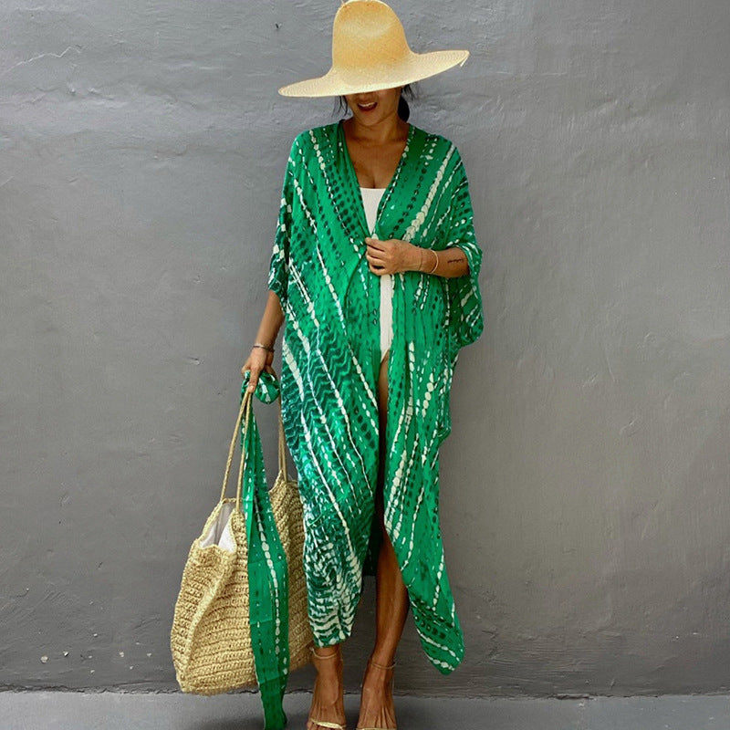 Ivyshape | Glamorous Sun Protection Resort Beach Dress Cover Up