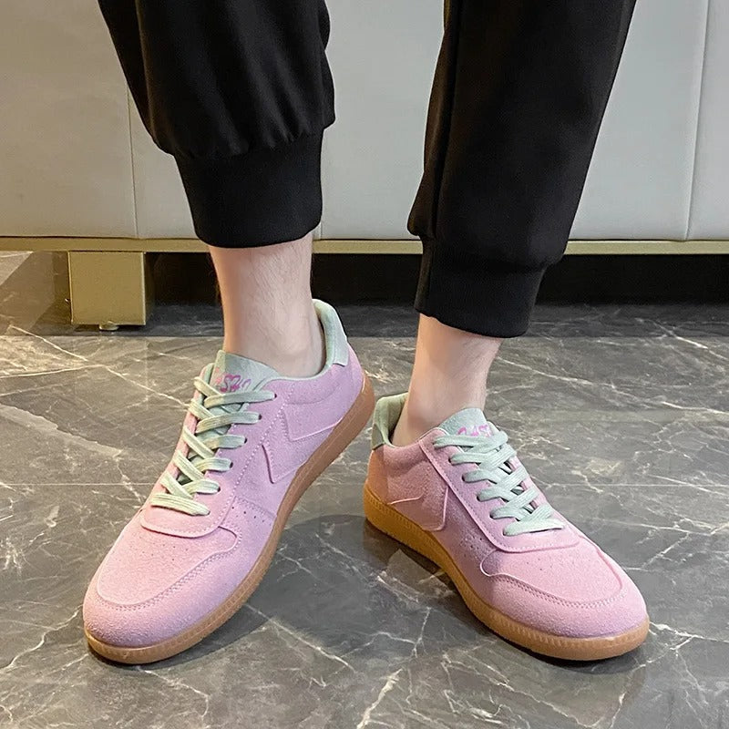 Stylish Faux Suede Running Sneakers for Women