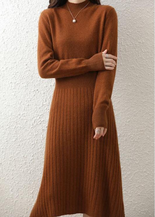 Ivyshape | Wool Ribbed Midi Dress