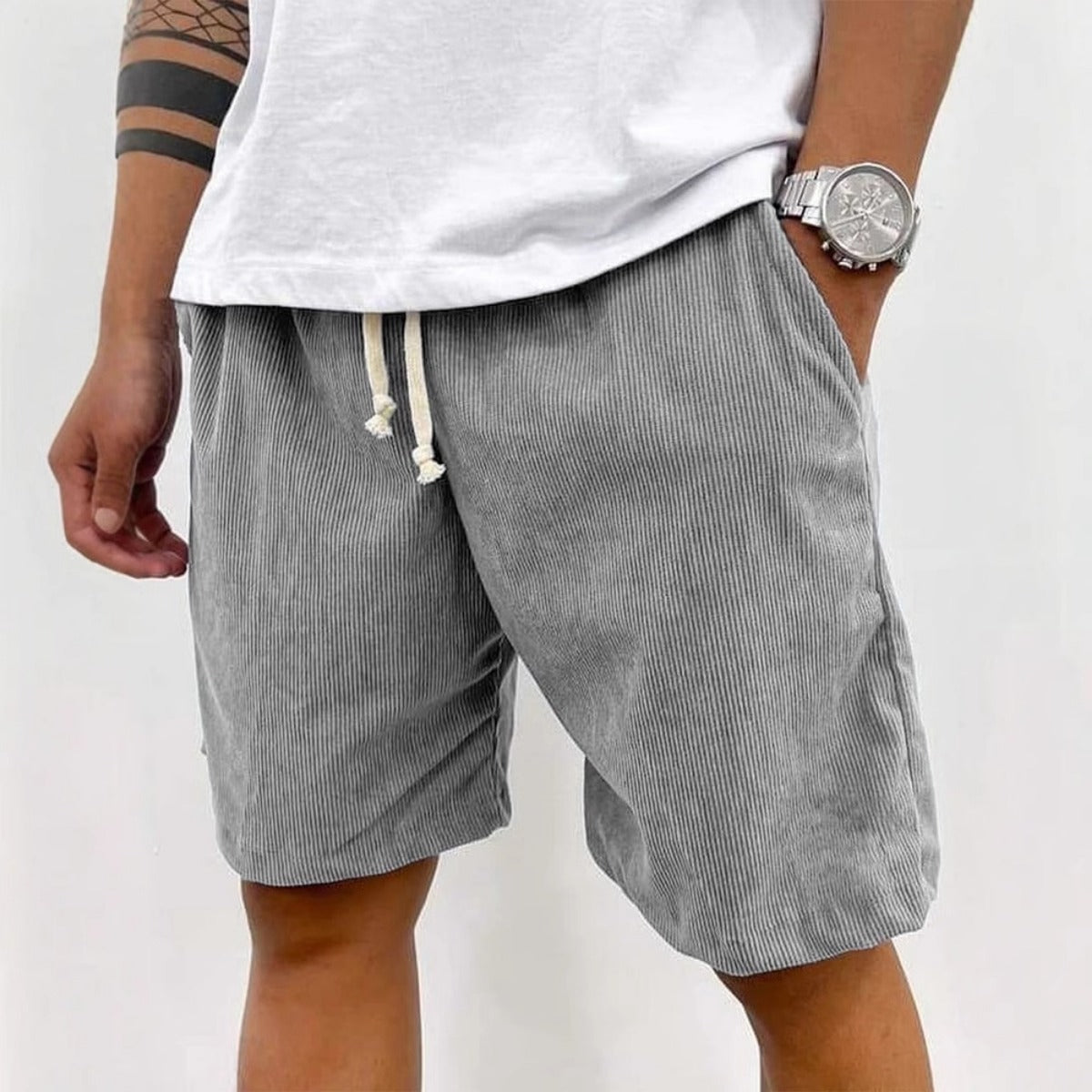 IvyShape Fashion | Men's Casual Drawstring Cord Shorts