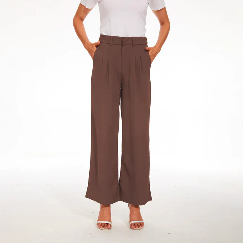 Ivyshape | Pleated Wide Trousers