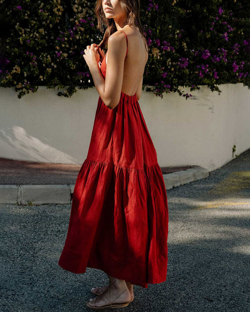 Backless Vacation Dress