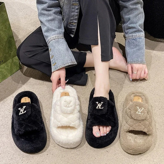 Luxurious Thick Cotton Slippers for Women