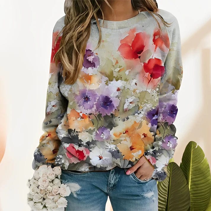 Ivyshape | Floral Elegant Sweater