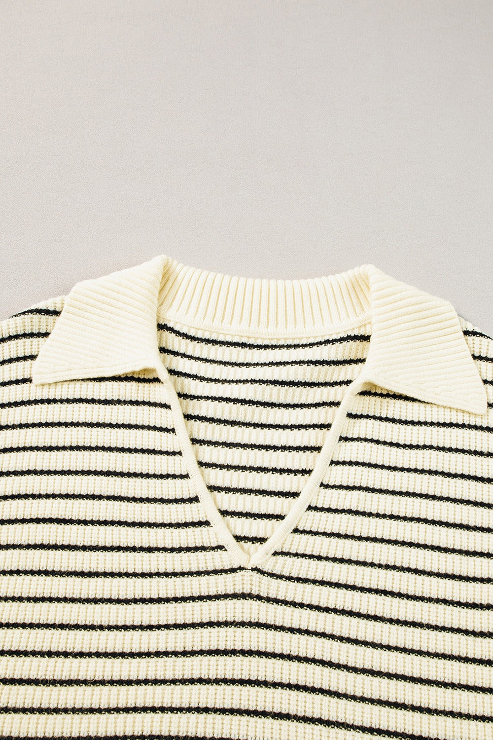 Ivyshape | Striped Collared Neck Tank