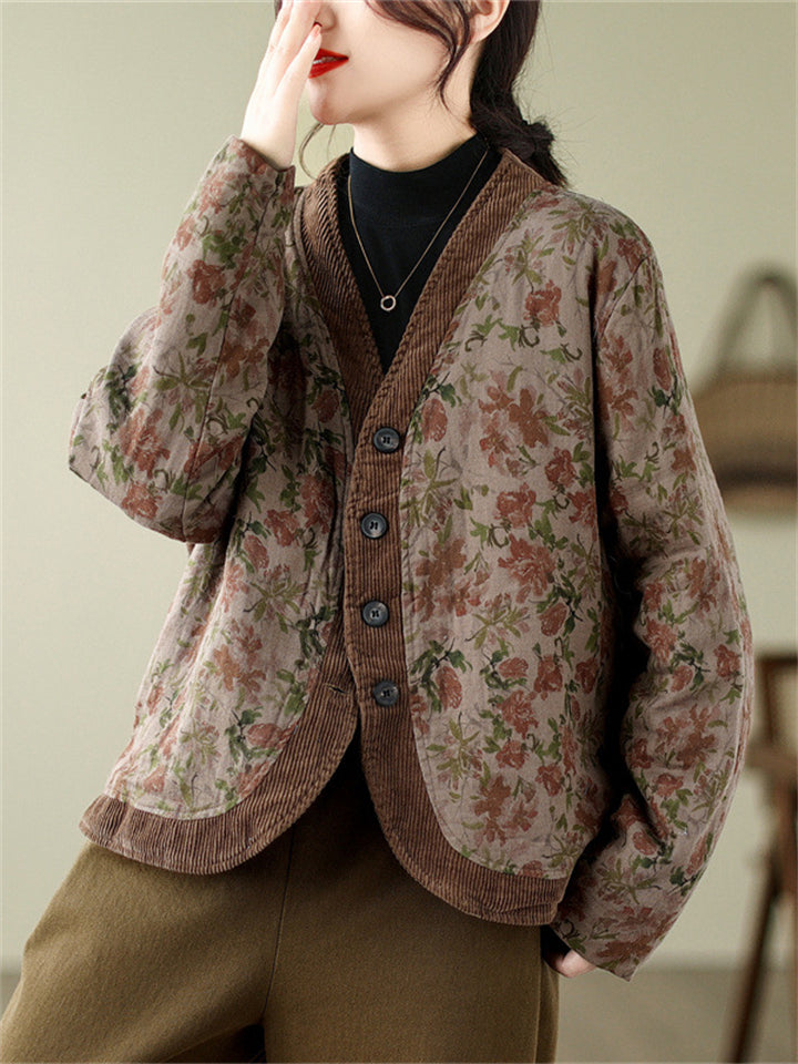 Beautiful Retro Short Floral Jackets for Women