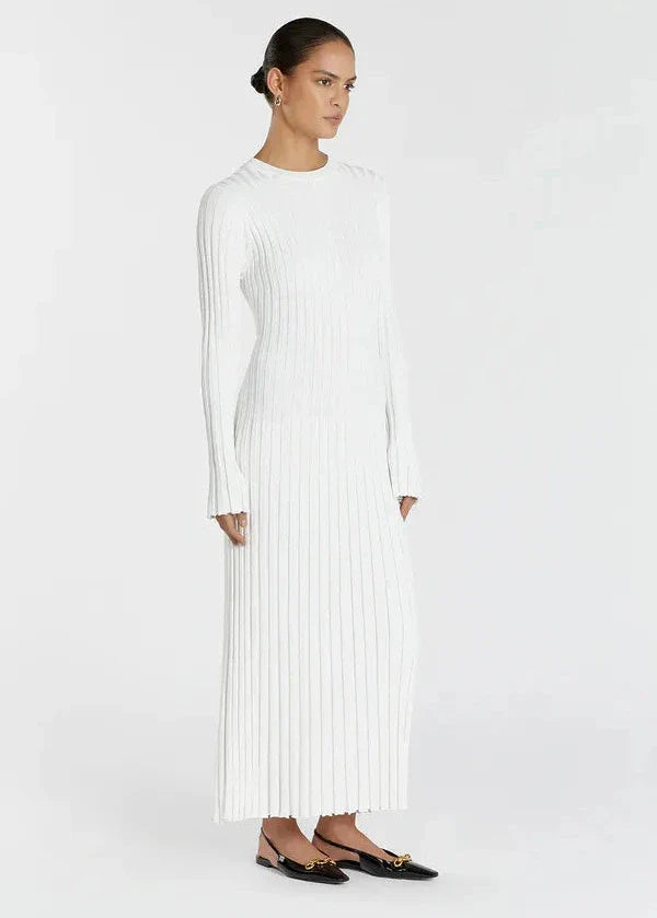 Ivyshape | Pleated Ribbed Midi Dress