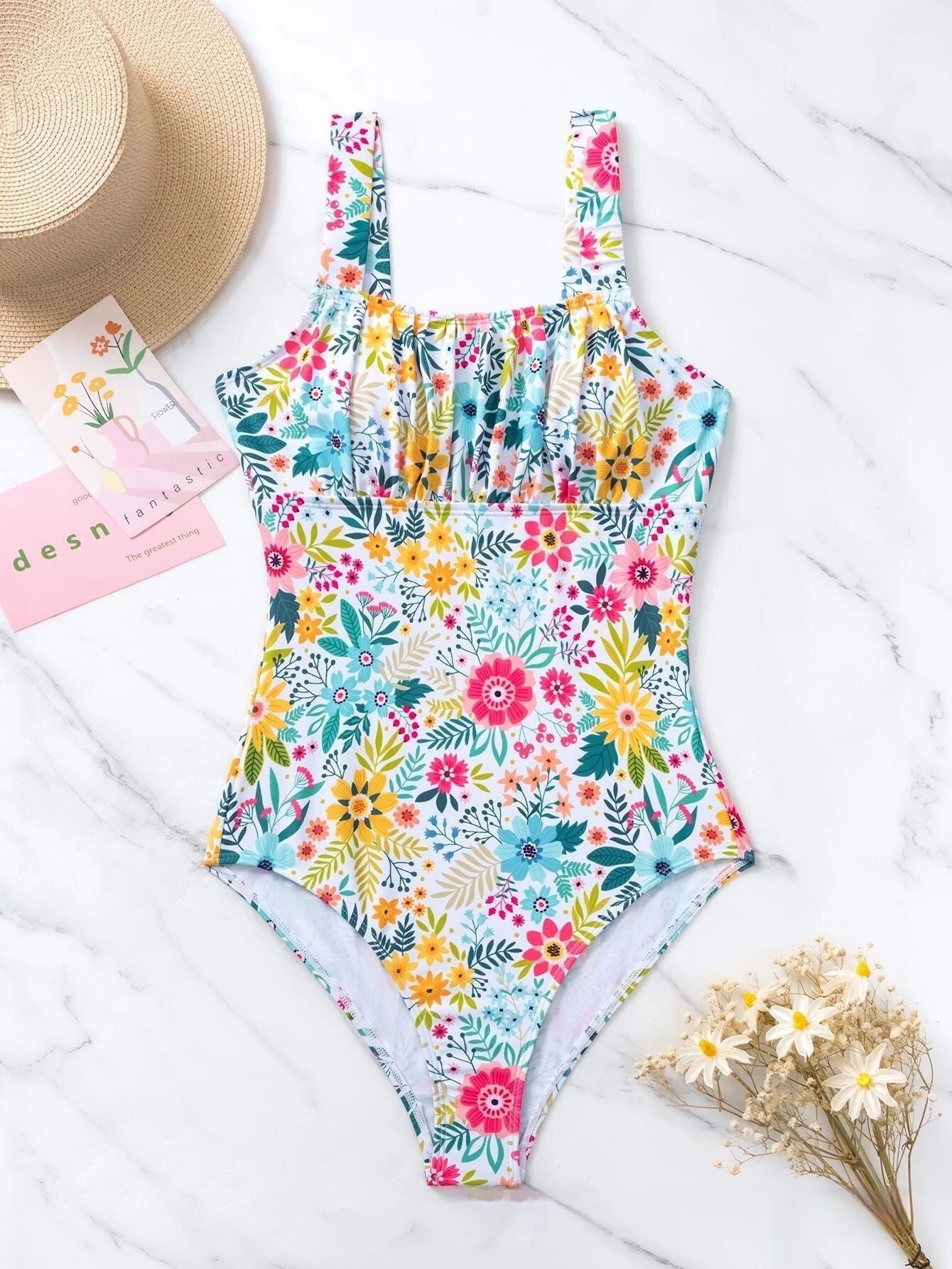 Ivyshape | Meadow Square-Neck One-Piece Swimsuit