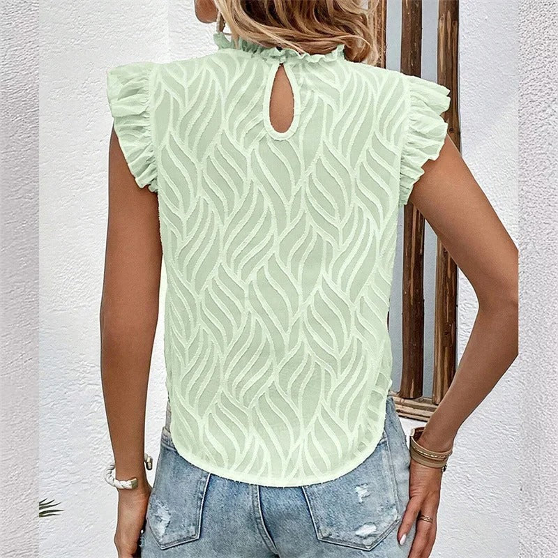 Sweet Pleated Sleeveless Pullover for Women