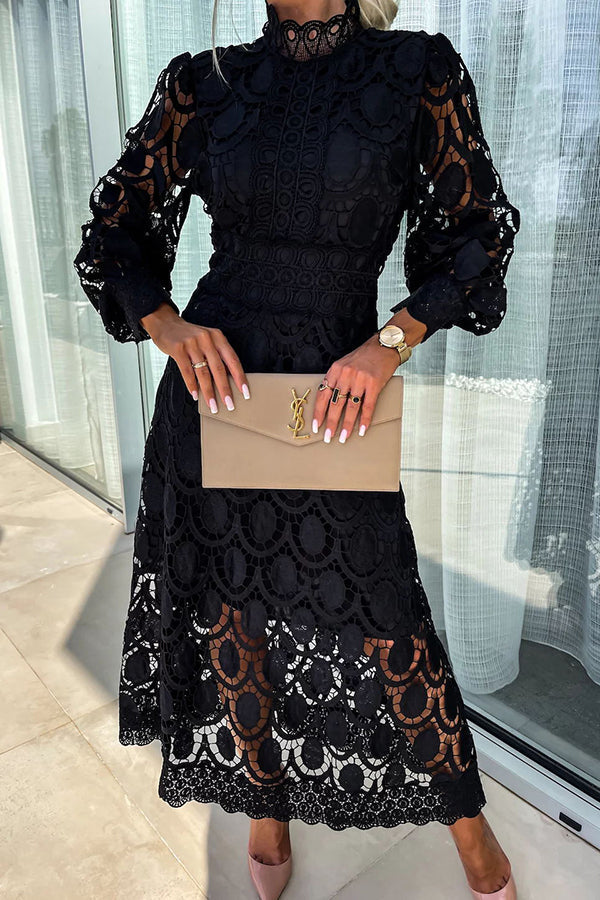 Elegant Long Sleeve Maxi Dress