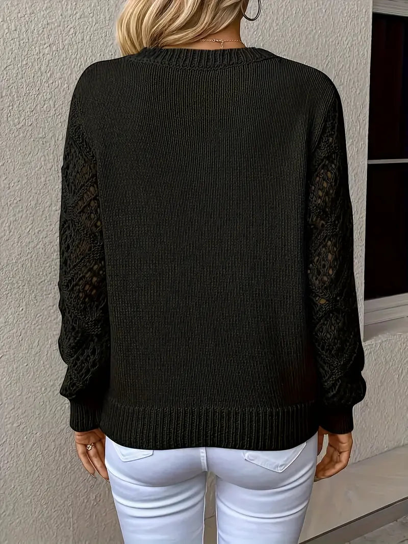 Ivyshape | Stylish V-Neck Pullover Sweater