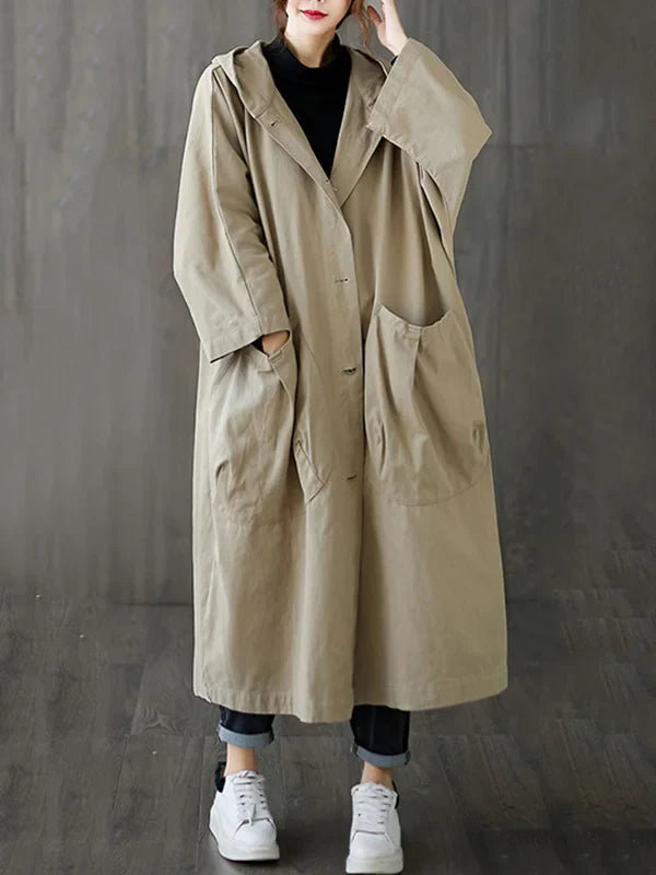 Ivyshape | Longer Waterproof Trench Coat