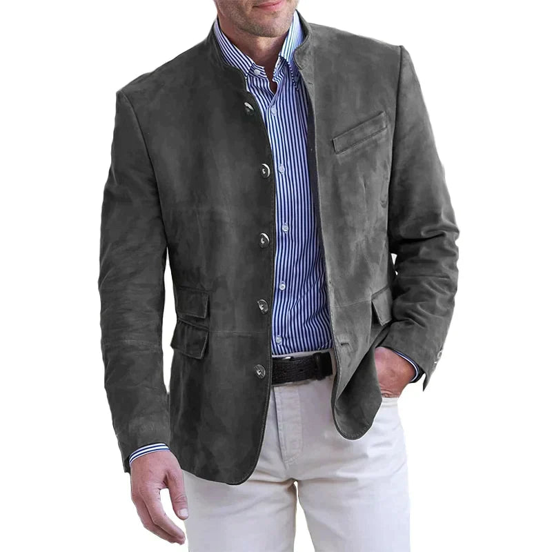 Classic jacket for men with button closure