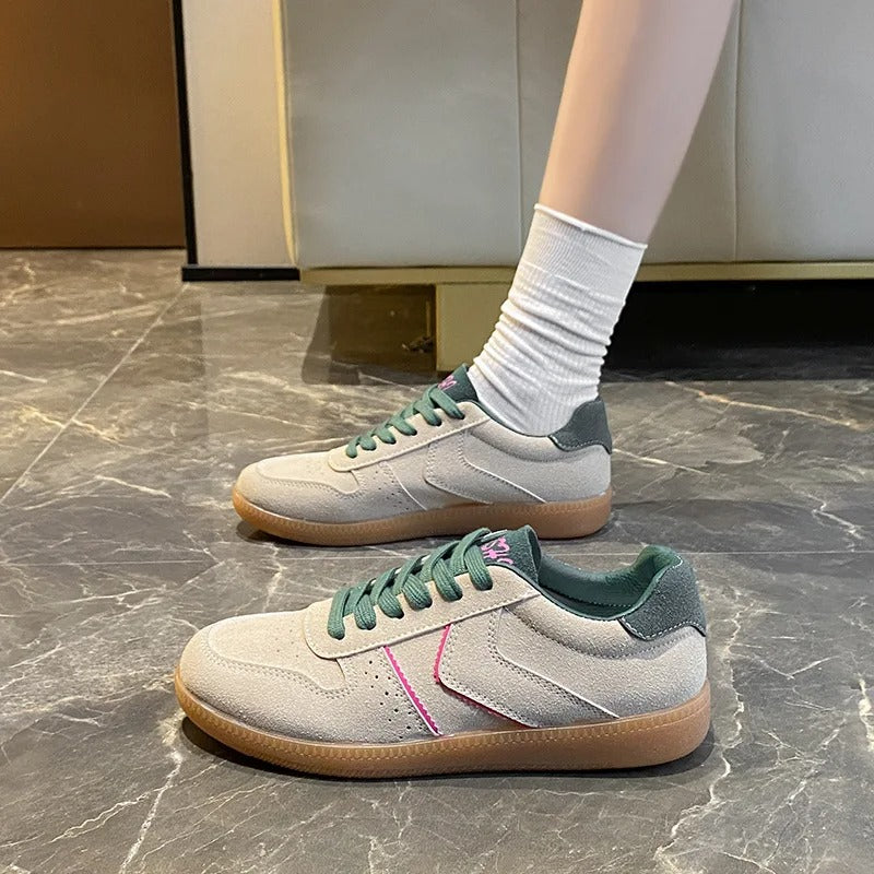 Stylish Faux Suede Running Sneakers for Women