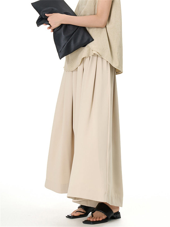 Women's Casual Pleated Wide Leg Pants