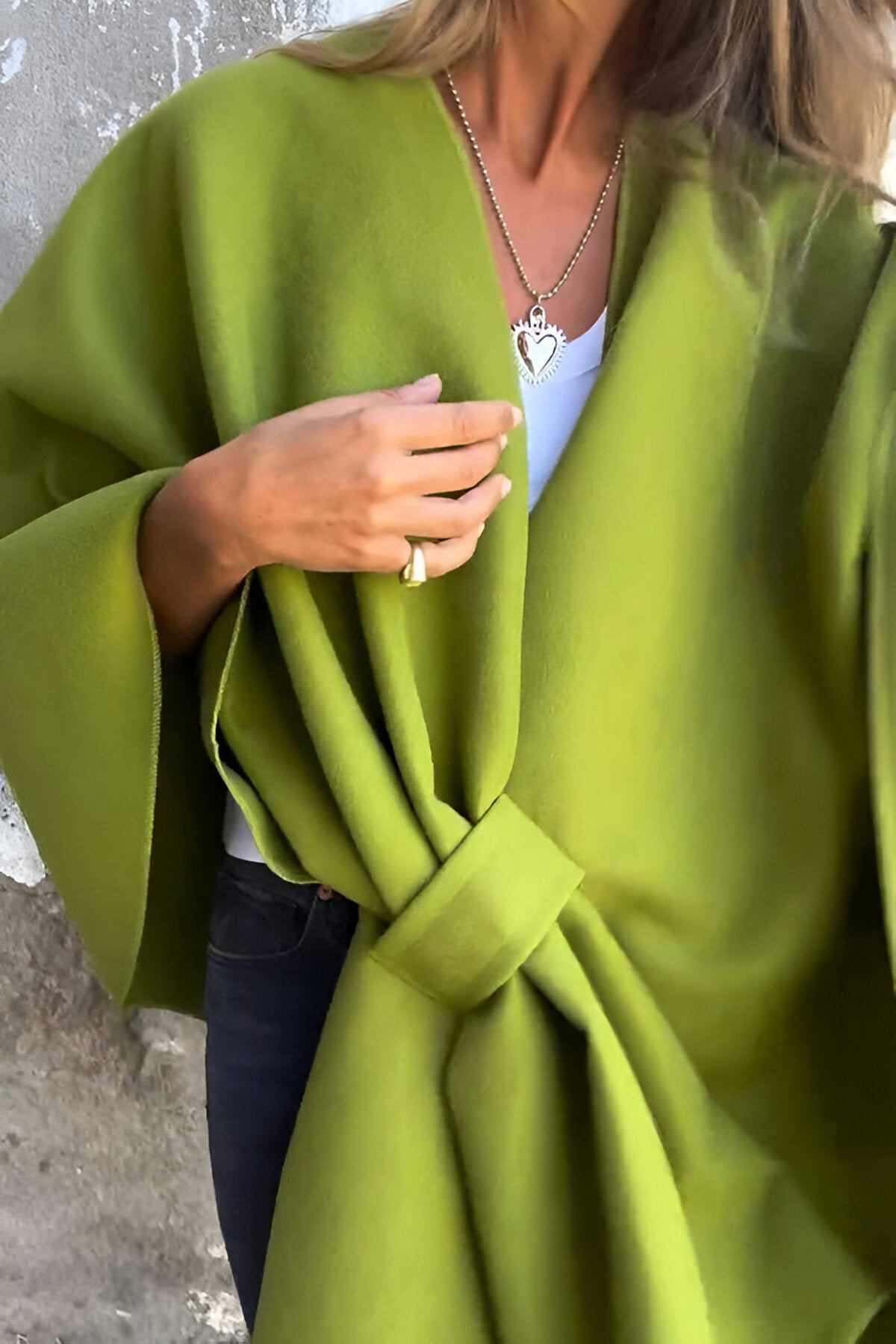 Ivyshape | Chic Loose V Neck Shawl Cape Jacket