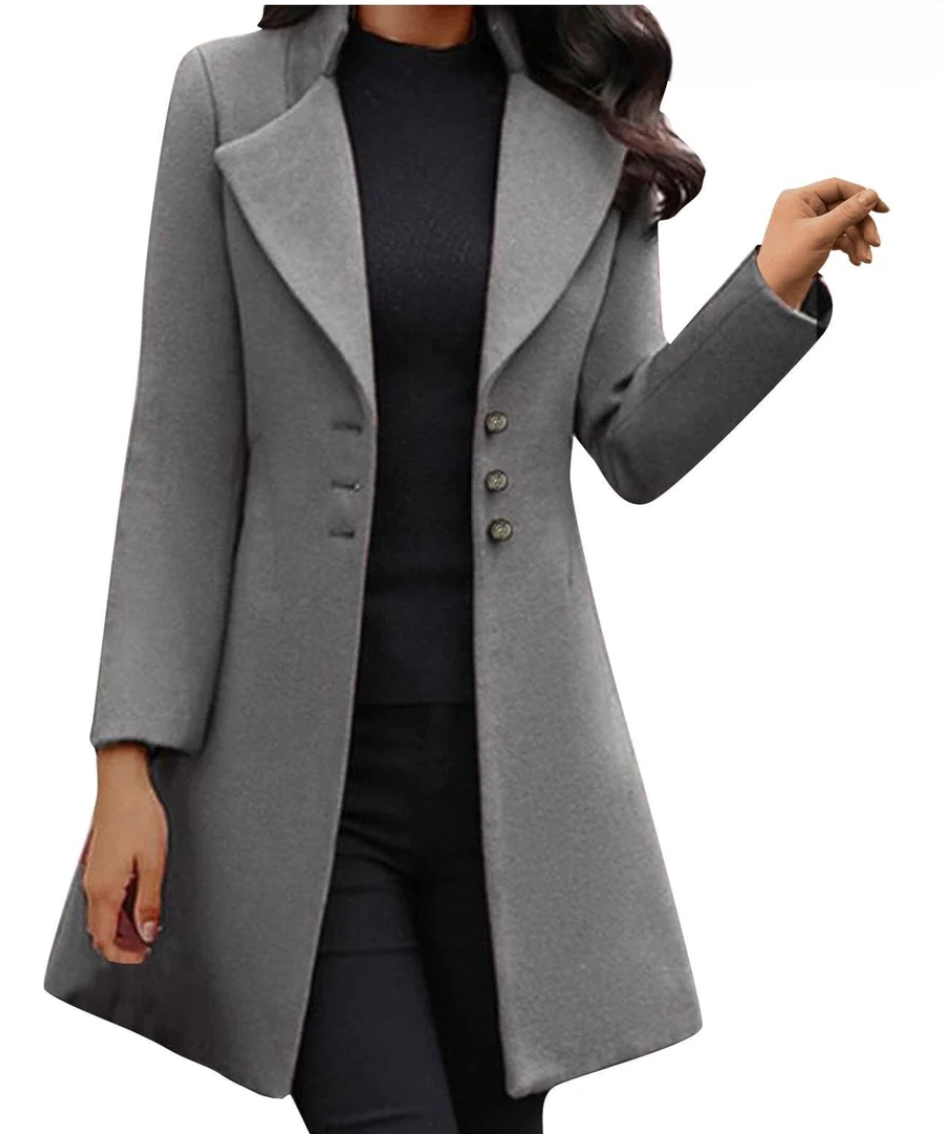 Wool Coat with Long Sleeves