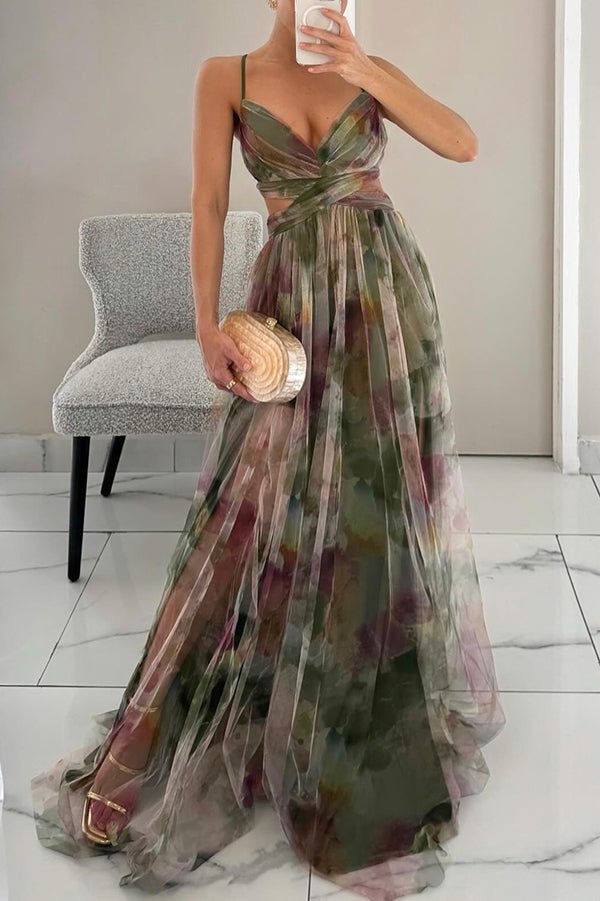 Ivyshape | Elegant Maxi Dress in Beautiful Floral Pattern