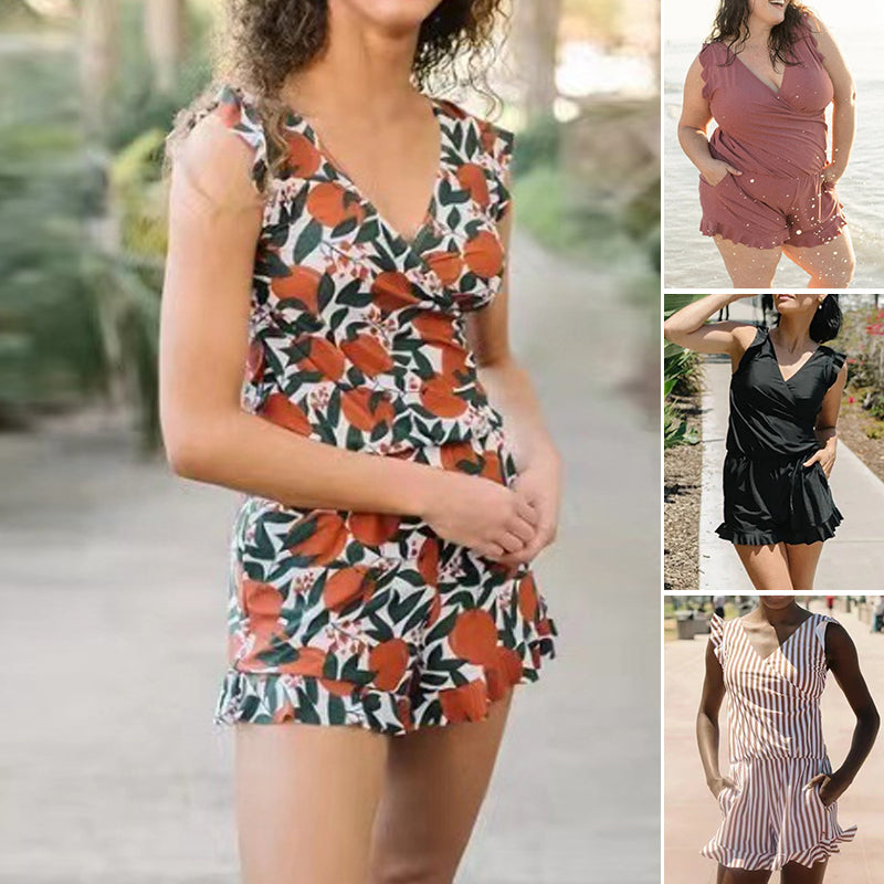 Ivyshape | Swim romper with integrated bra