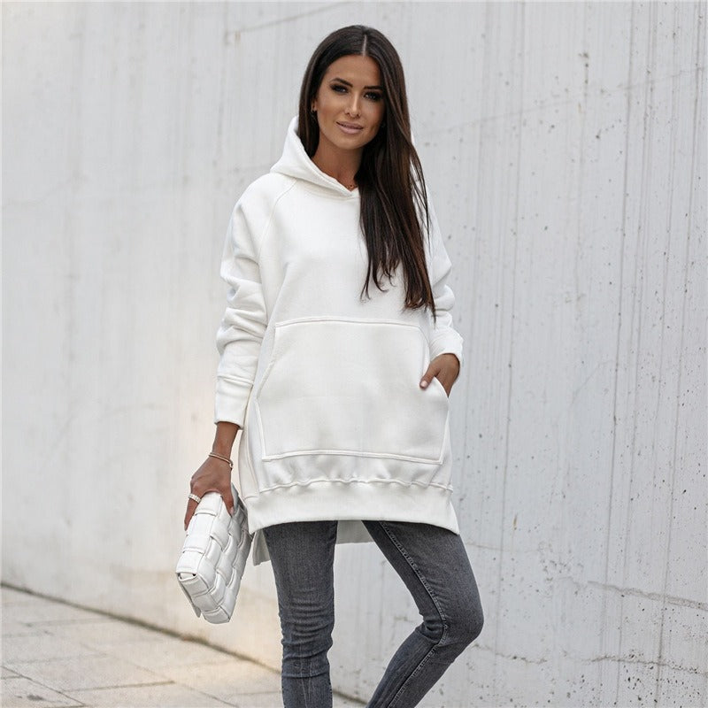 Ivyshape | Stylish Oversized Long Length Hoodie for Women