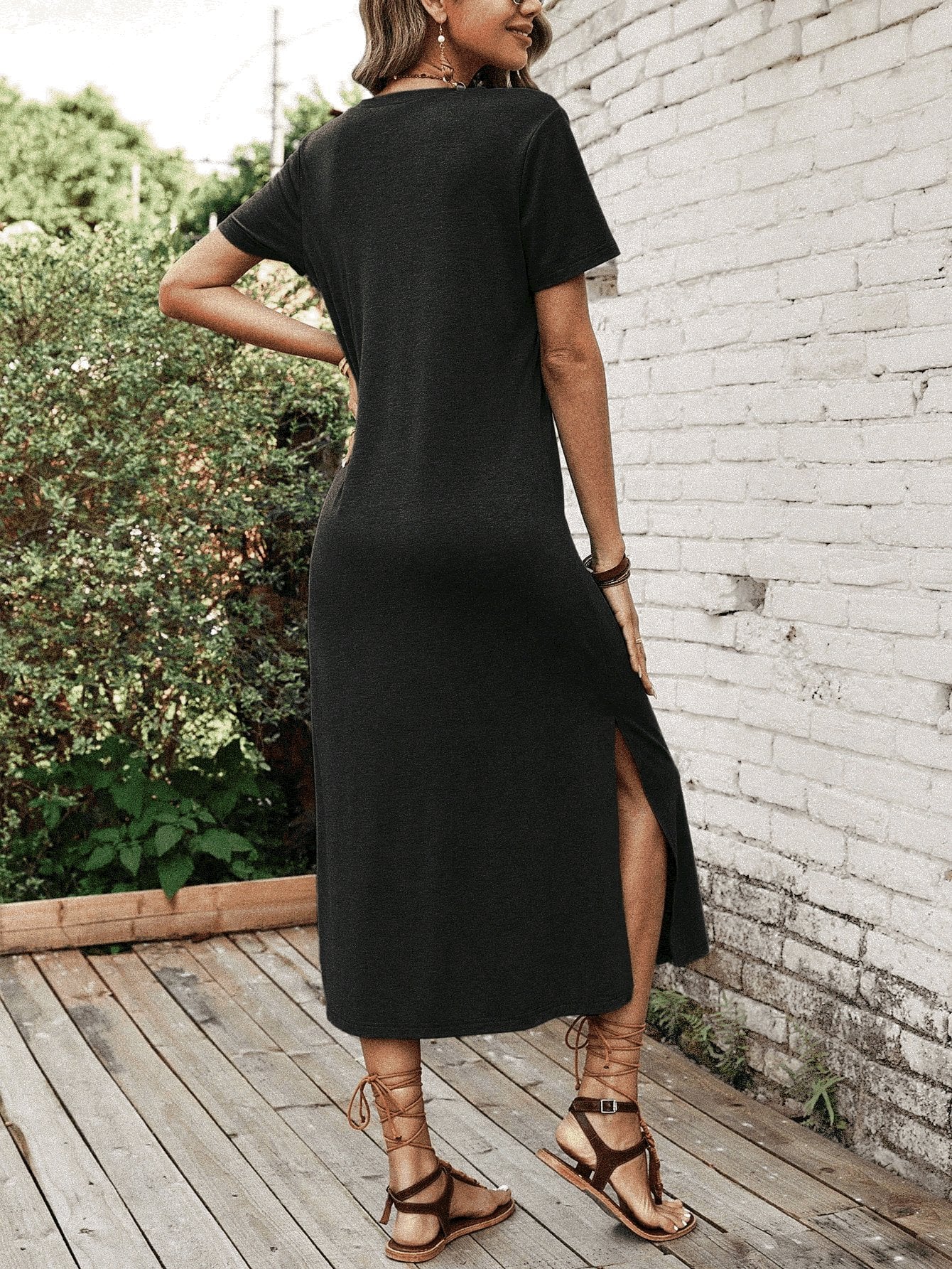 Split Hem Tee Dress