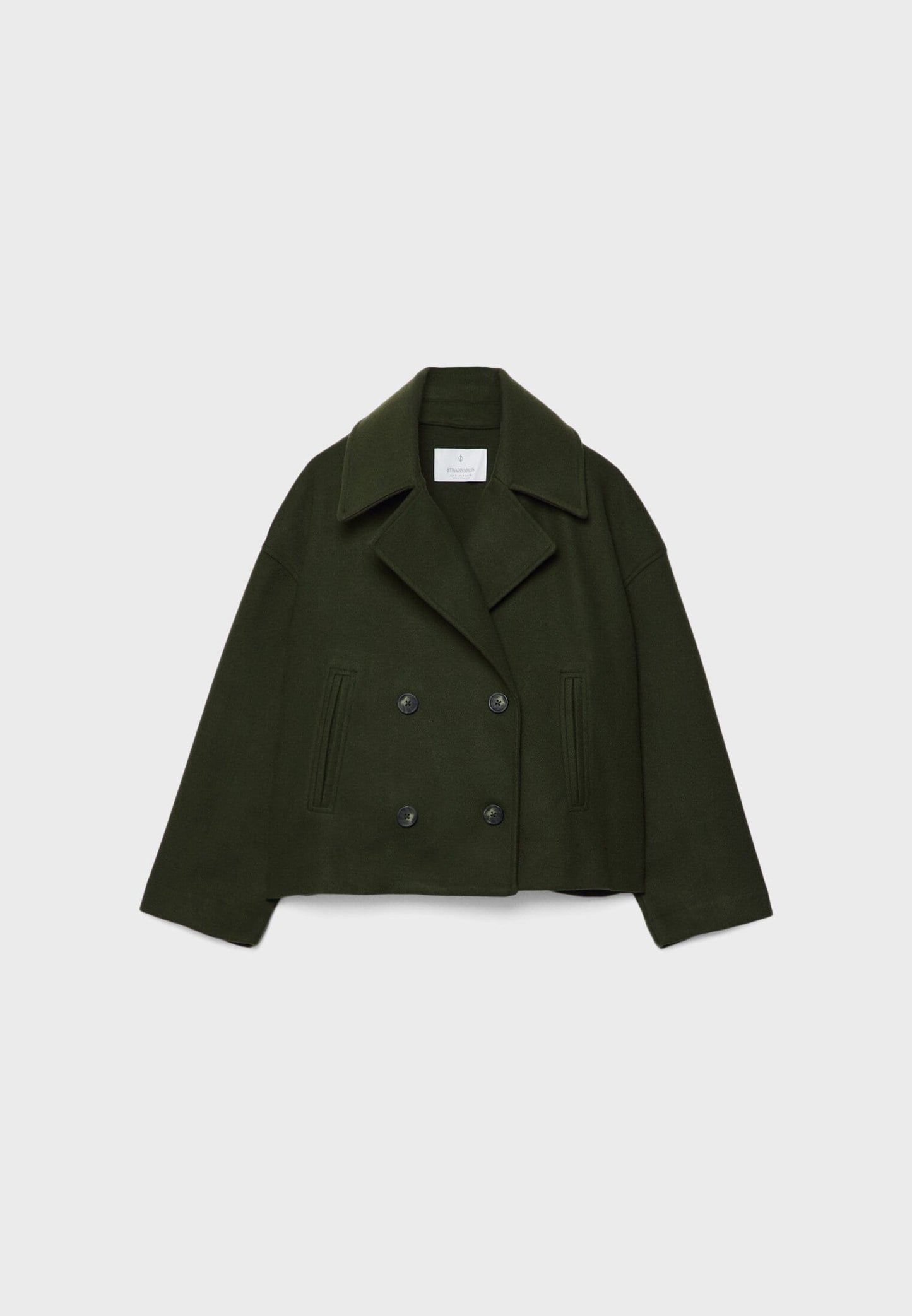 Ivyshape | Short Double-Breasted Coat