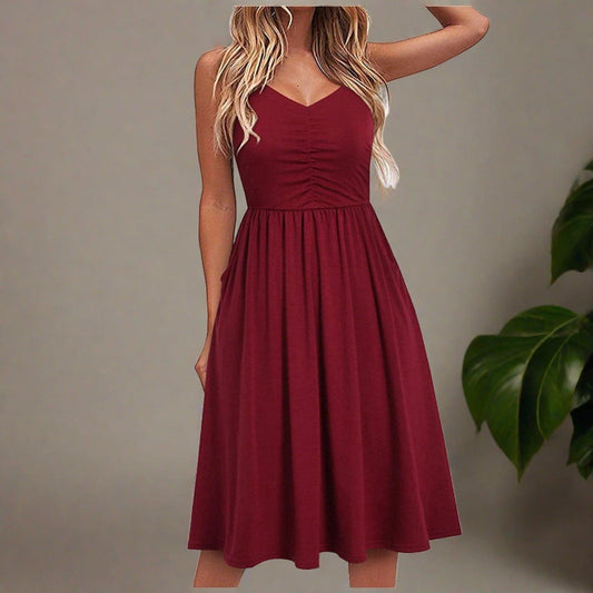 Ivyshape | Elegant Midi Dress for Summer