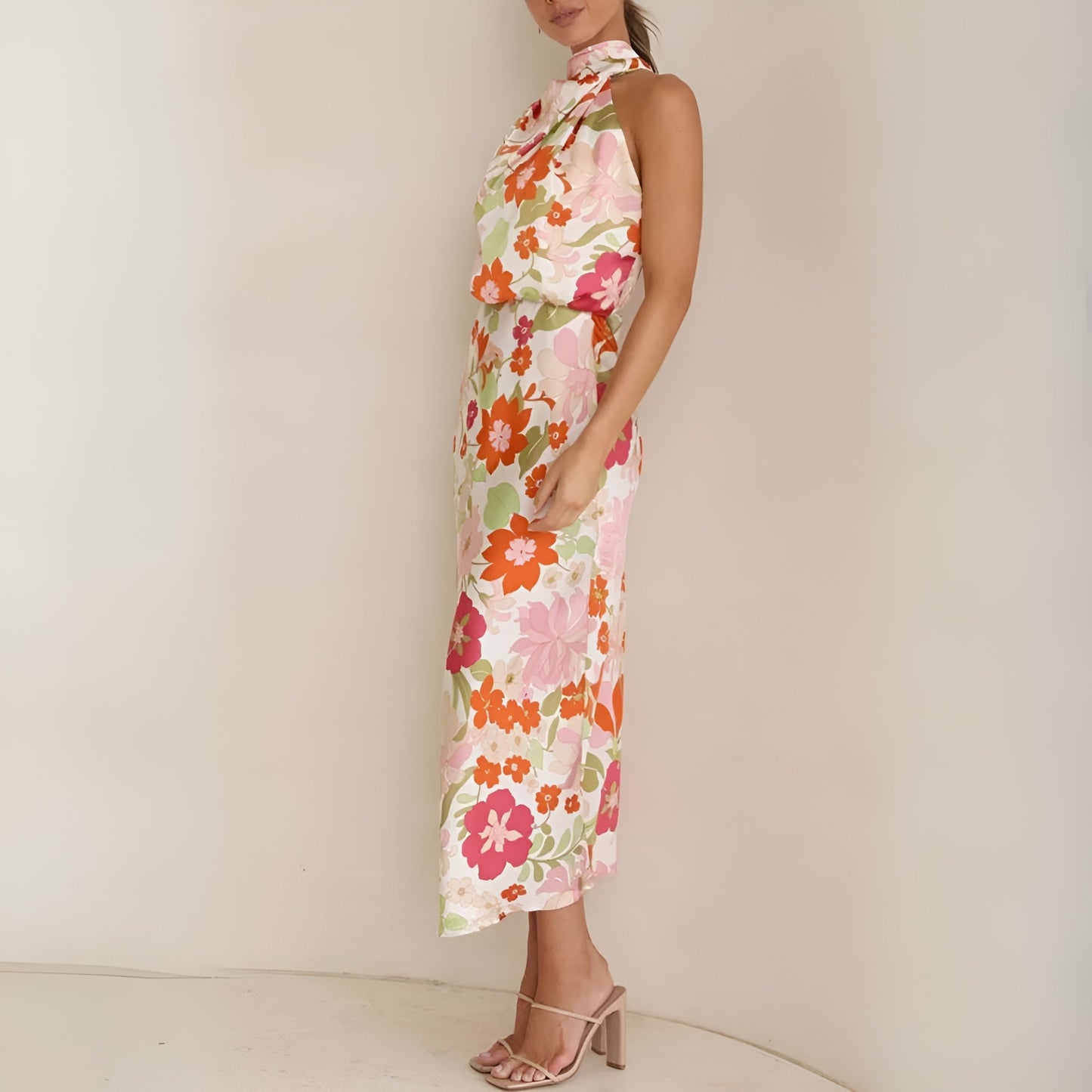 Summer Elegant Satin Maxi Dress | Ideal for Summer