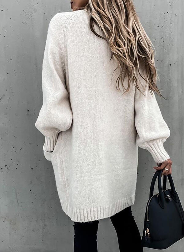 Ivyshape | Long Sleeve Simple Cardigan