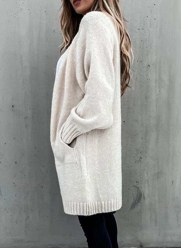 Ivyshape | Long Sleeve Simple Cardigan