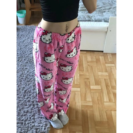 Ivyshape | Cyra Pants with Cat Pattern