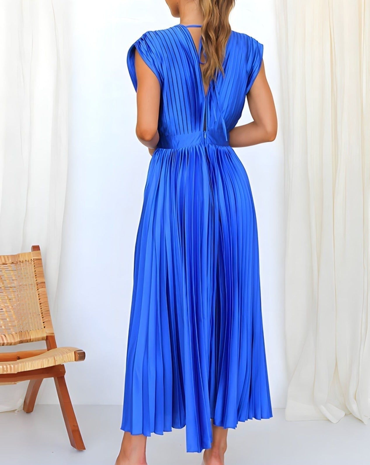 Ivyshape | Elegant Pleated Midi Dress