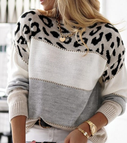 Ivyshape | Leopard Print Sweater