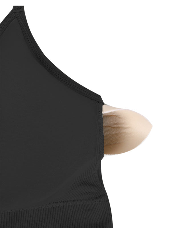 IvyShape | 3 Pack Women's Sport Bra Padded Crisscross Yoga Bra Seamless Medium Impact Fitness Activewear