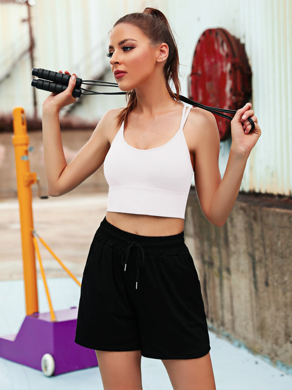 IvyShape | 3 Pack Women's Sport Bra Padded Crisscross Yoga Bra Seamless Medium Impact Fitness Activewear