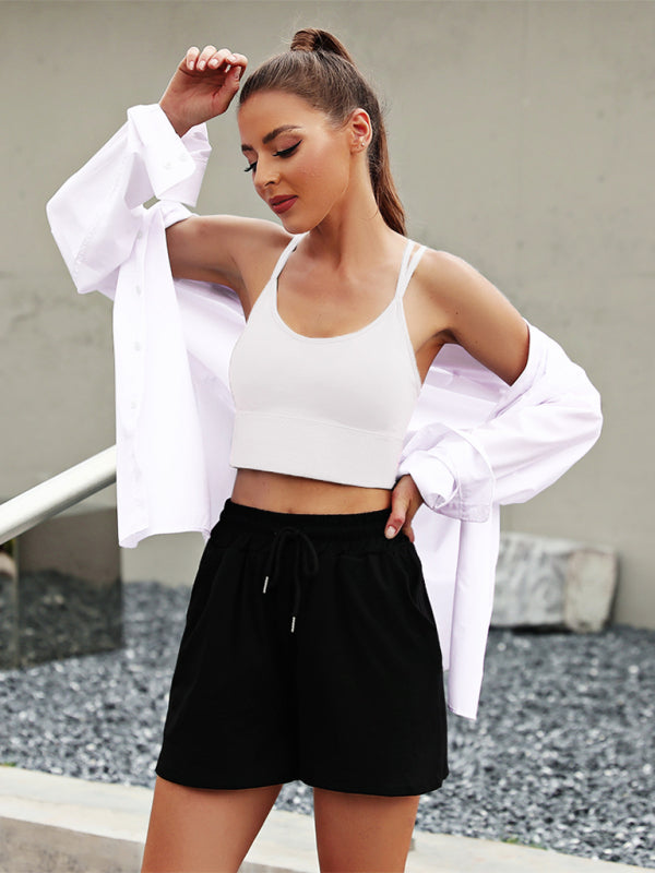 IvyShape | 3 Pack Women's Sport Bra Padded Crisscross Yoga Bra Seamless Medium Impact Fitness Activewear