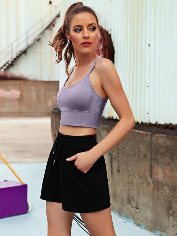 IvyShape | 3 Pack Women's Sport Bra Padded Crisscross Yoga Bra Seamless Medium Impact Fitness Activewear