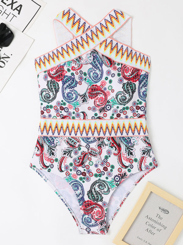 Ivyshape | Women's Cross Style Modern Swimsuit Boho