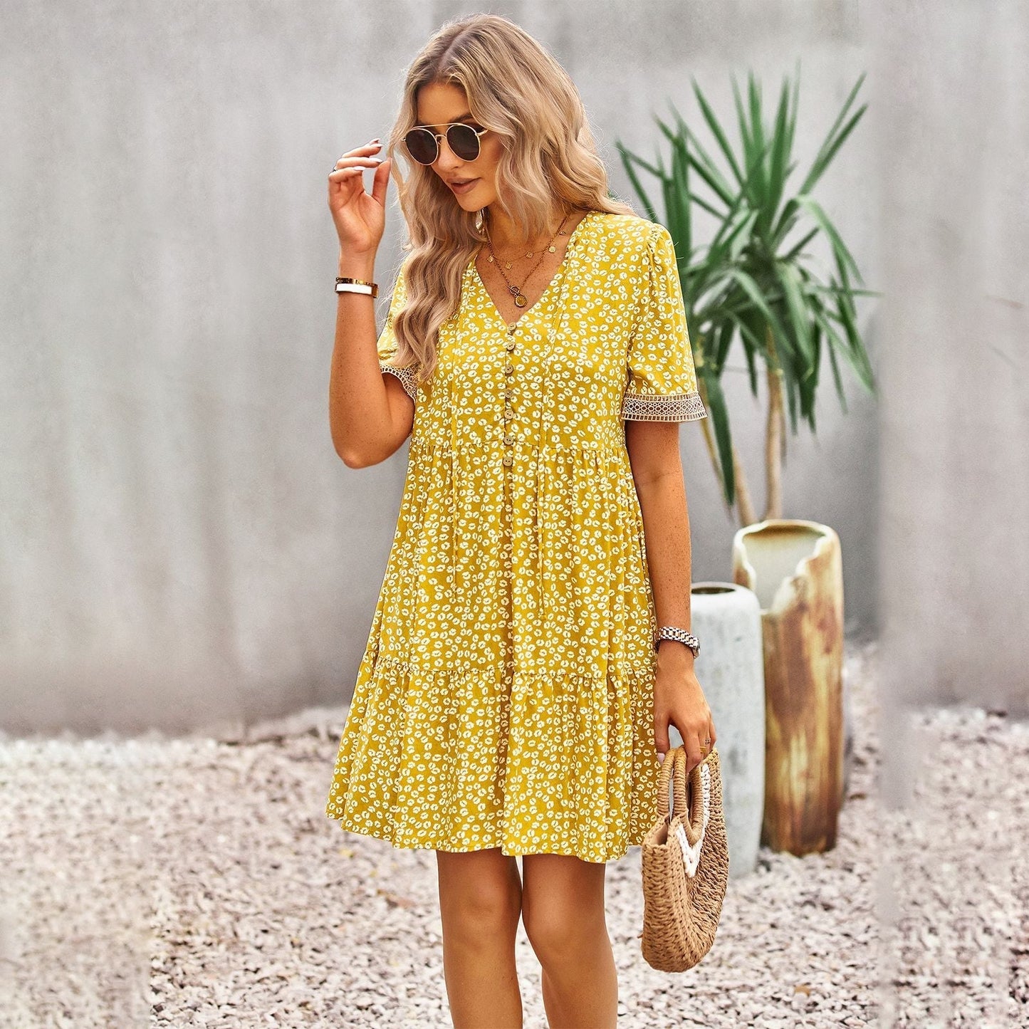 Summer Elegant Casual Loose Mini Dress | Perfect for Casual Days