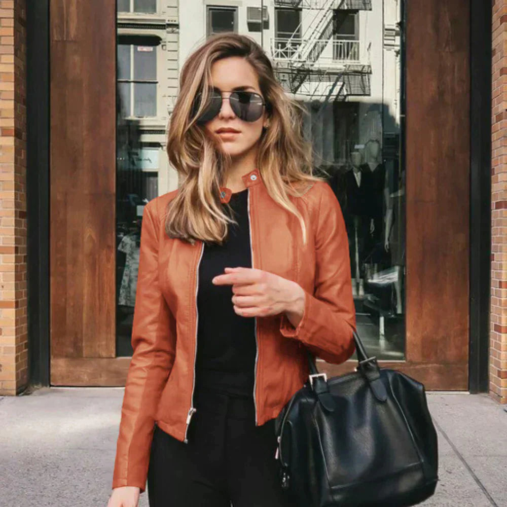 Ivyshape | Italian Leather Jacket