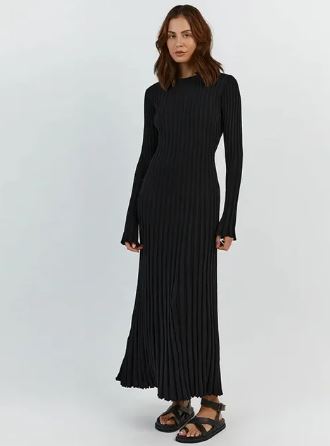 Ivyshape | Women's Long Sleeve Knit Dress