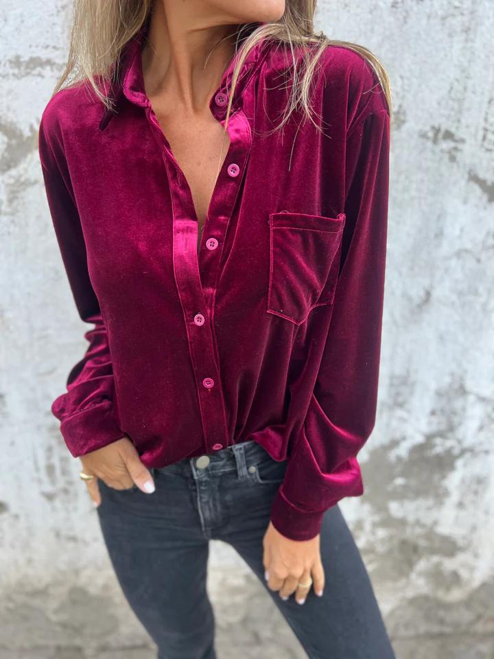 Ivyshape | Velvet Shirt