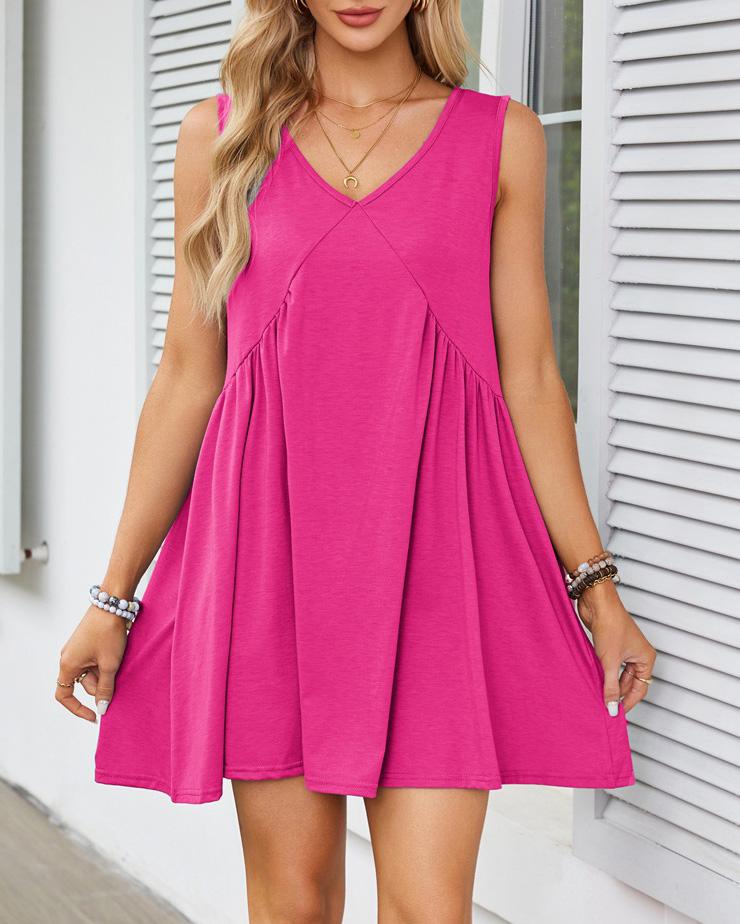 Summer Elegant Pocket Mini Dress | Ideal for Summer