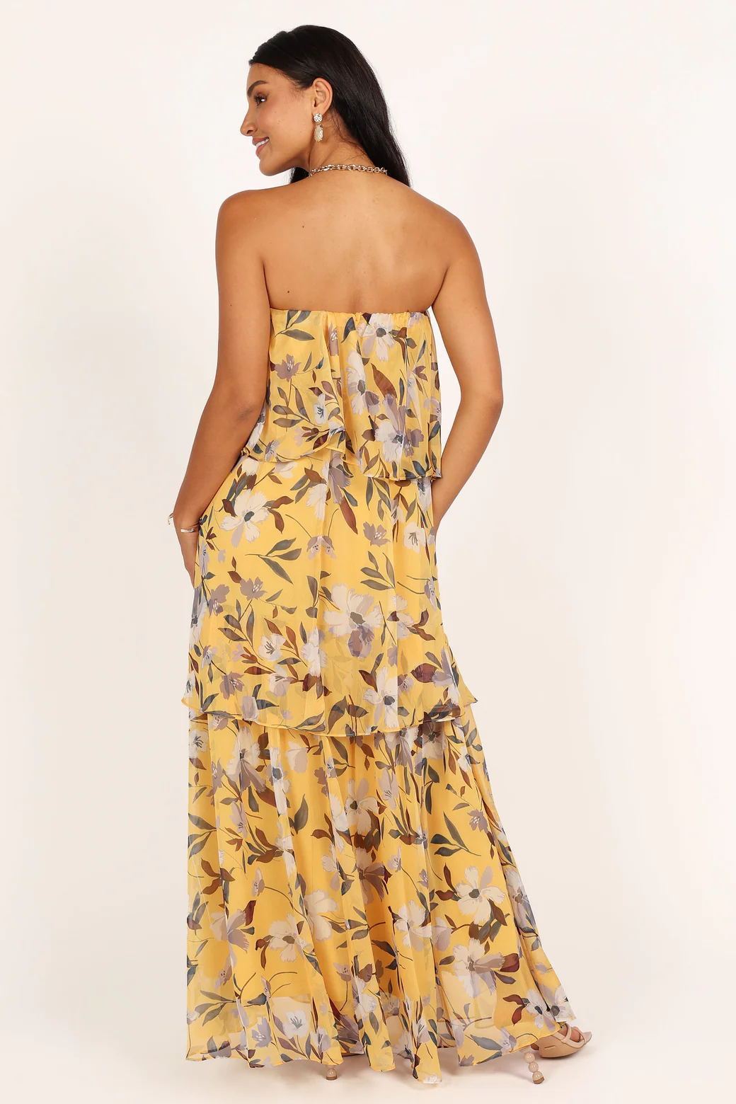 Ivyshape | Multi-Layer Strapless Maxi Dress