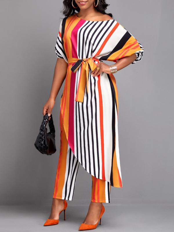 Striped Printed Dress