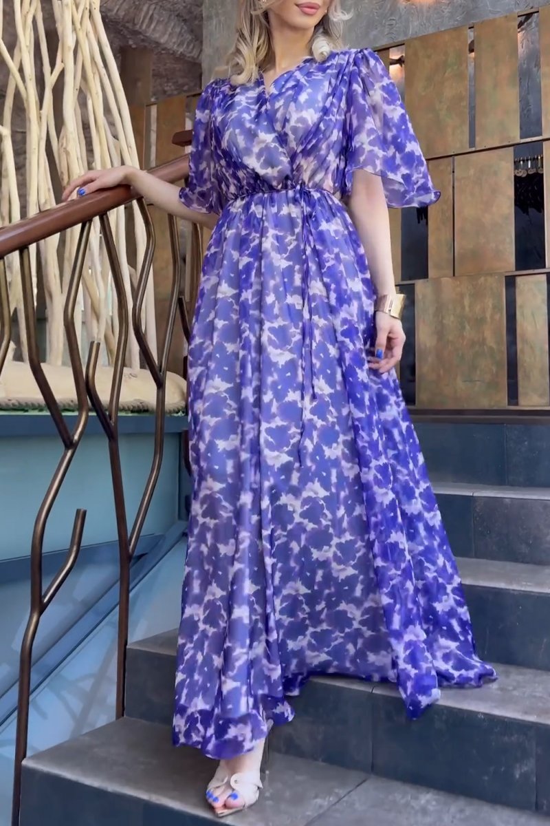 Women's casual floral waist dress