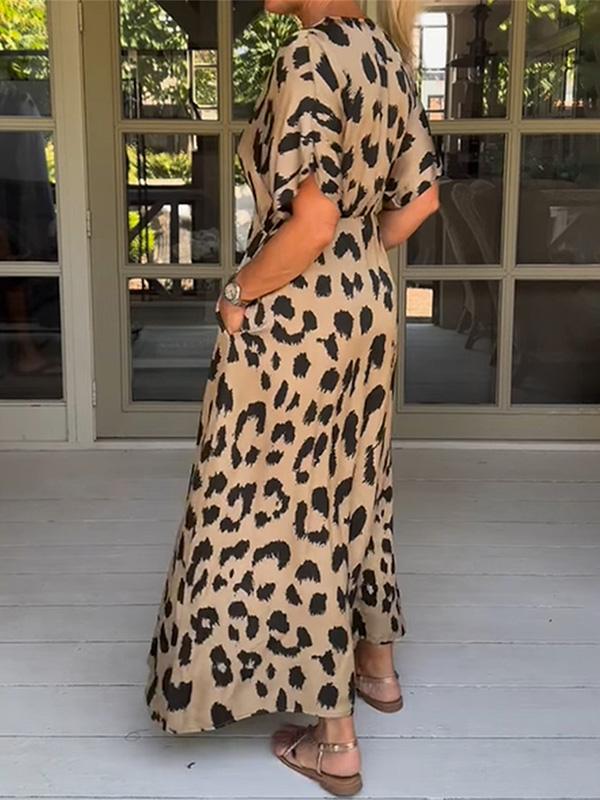 Casual Leopard Print Dress